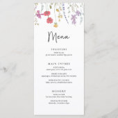 Wildblume Wedding Menu Boho Wedding Dinner Menü Menükarte (Vorderseite)