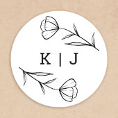 Wildblume Wedding Monogram Sticker