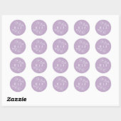 Wildblume Wedding Monogram Sticker in Lilac (Blatt)