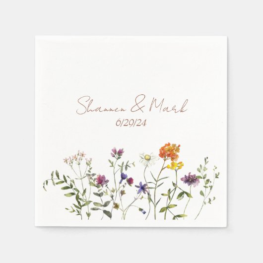 Wildblume Wedding Napkins Serviette (Vorderseite)