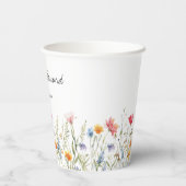 Wildblume Wedding Paper Cups Pappbecher (Rückseite)
