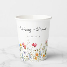 Wildblume Wedding Paper Cups Pappbecher