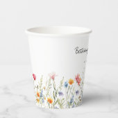 Wildblume Wedding Paper Cups Pappbecher (Vorderseite)