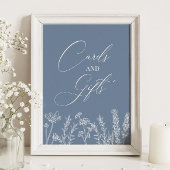 Wildblume Wedding Periwinkle Blue Card Geschenkzei Poster