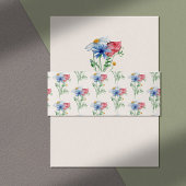 Wildblume Wedding Poppy Daisy Cornflower Bloral Einladungsbanderole