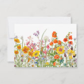 Wildblume Wedding Response Card RSVP Karte (Rückseite)