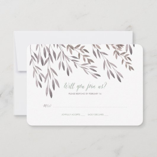 Wildblume Wedding RSVP (Vorderseite)