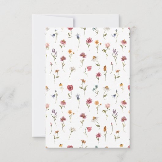Wildblume Wedding RSVP Card (Rückseite)