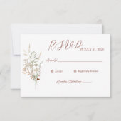 Wildblume Wedding RSVP Card (Vorderseite)