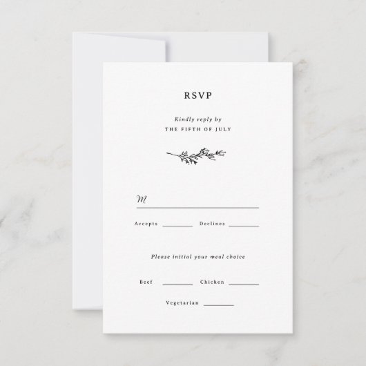 Wildblume Wedding RSVP Card (Vorderseite)