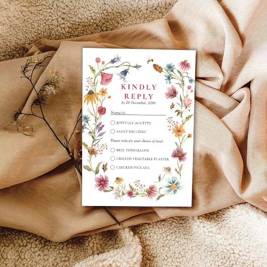 Wildblume Wedding RSVP Card