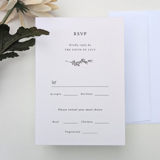 Wildblume Wedding RSVP Card