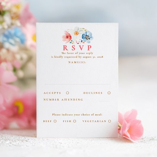 Wildblume Wedding RSVP Card