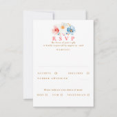 Wildblume Wedding RSVP Card (Vorderseite)
