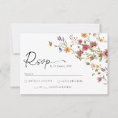 Wildblume Wedding RSVP Card Karte (Vorderseite)