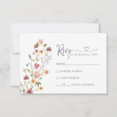 Wildblume Wedding RSVP Card Karte (Vorderseite)