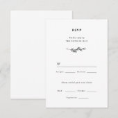 Wildblume Wedding RSVP Card Karte (Vorne/Hinten)