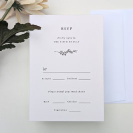 Wildblume Wedding RSVP Card Karte
