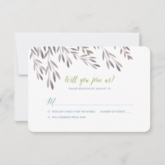 Wildblume Wedding RSVP für Jerrah (Vorderseite)