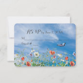 Wildblume Wedding RSVP Karte (Vorderseite)