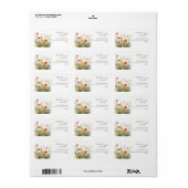 Wildblume Wedding RSVP Rücksendeadresse Adressaufkleber (Vorne)