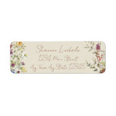 Wildblume Wedding Rücksendeadresse (Vorne)