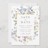 Wildblume Wedding Save the Date Floral Boho (Vorderseite)