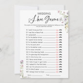 Wildblume Wedding Shoe Brautparty Game Einladung (Vorderseite)