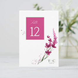 Wildblume Wedding Table No. Fuchsia ID954 Einladung