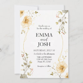 Wildblume Wedding Template Boho Einladung