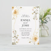 Wildblume Wedding Template Boho Einladung (Stehend Vorderseite)