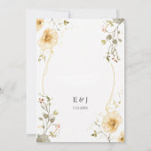Wildblume Wedding Template Boho Einladung (Rückseite)