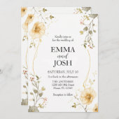 Wildblume Wedding Template Boho Einladung (Vorne/Hinten)