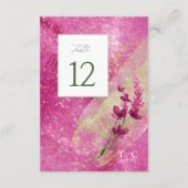 Wildblume Wedding Texture Table No. Fsia ID95 Einladung (Rückseite)