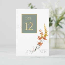 Wildblume Wedding Texture Table No. Gold ID954 Einladung