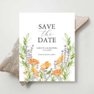Wildblume Wedding Thema Save the Date Flyer