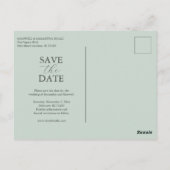 Wildblume Wedding Thema Save the Date Postkarte (Rückseite)