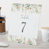 Wildblume Wedding Tischnummer Sockelschild (In Situ)