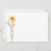 Wildblume Wedding Vielen Dank Dankeskarte (Rückseite)