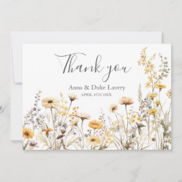 Wildblume Wedding Vielen Dank Dankeskarte