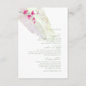 Wildblume Wedding Watercolor Details Fsia ID954 Begleitkarte (Vorderseite)