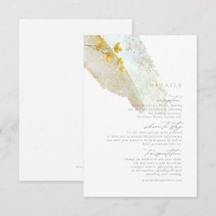 Wildblume Wedding Watercolor Details Gold ID954 Begleitkarte