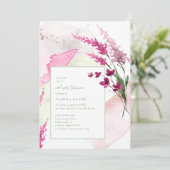 Wildblume Wedding Watercolor Dusche Fuchsia ID954 (Stehend Vorderseite)