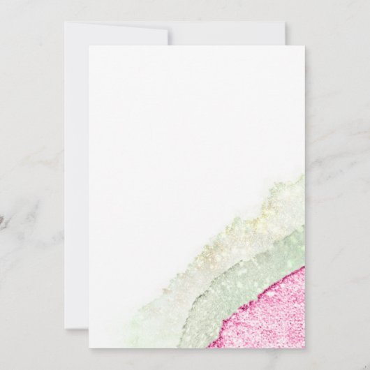 Wildblume Wedding Watercolor Dusche Fuchsia ID954 (Rückseite)