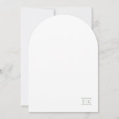 Wildblume Wedding Watercolor Fuchsia Arch ID954 Einladung (Rückseite)