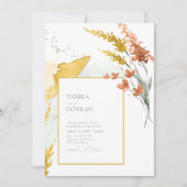 Wildblume Wedding Watercolor Gold ID954 (Vorderseite)