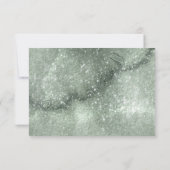 Wildblume Wedding Watercolor Gold ID954 RSVP Karte (Rückseite)