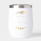 Wildblume Wedding Watercolor Names Gold ID954 (Rückseite)