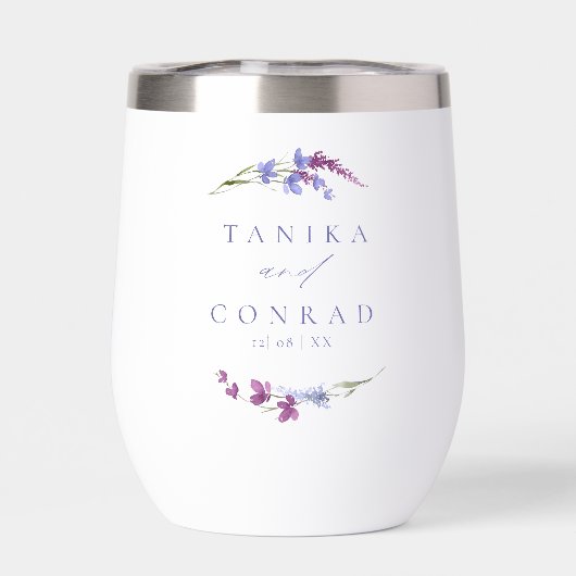 Wildblume Wedding Watercolor Names Peri ID954 (Rückseite)