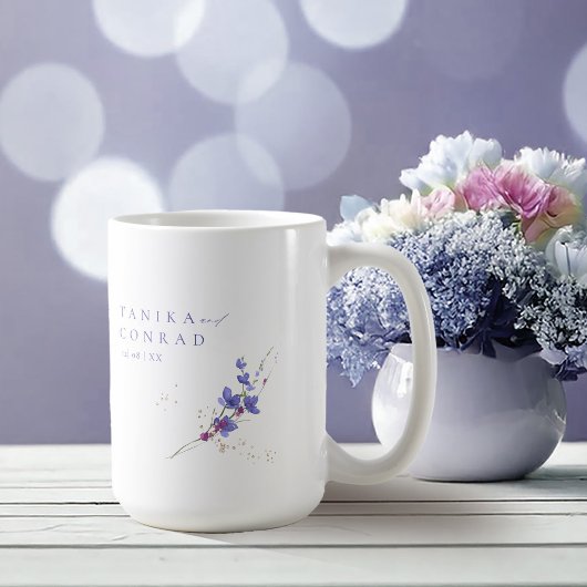 Wildblume Wedding Watercolor Names Peri ID954 Kaffeetasse